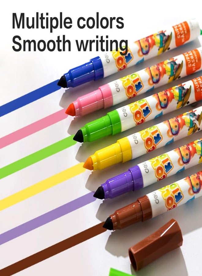 deli EC155-12 Washable Marker | Quick-Drying, Smudge-Free Ink (12 Shades) - Image 3